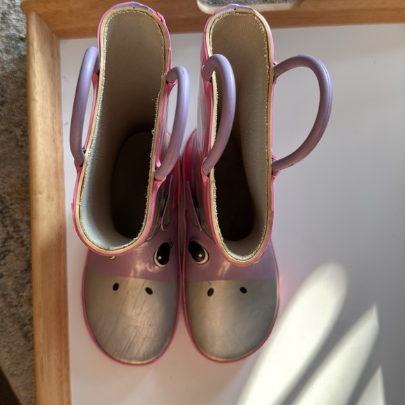 Wonder Nation Unicorn Girl's Rubber Rain Boots - Size 9/10 - Picture 6 of 8